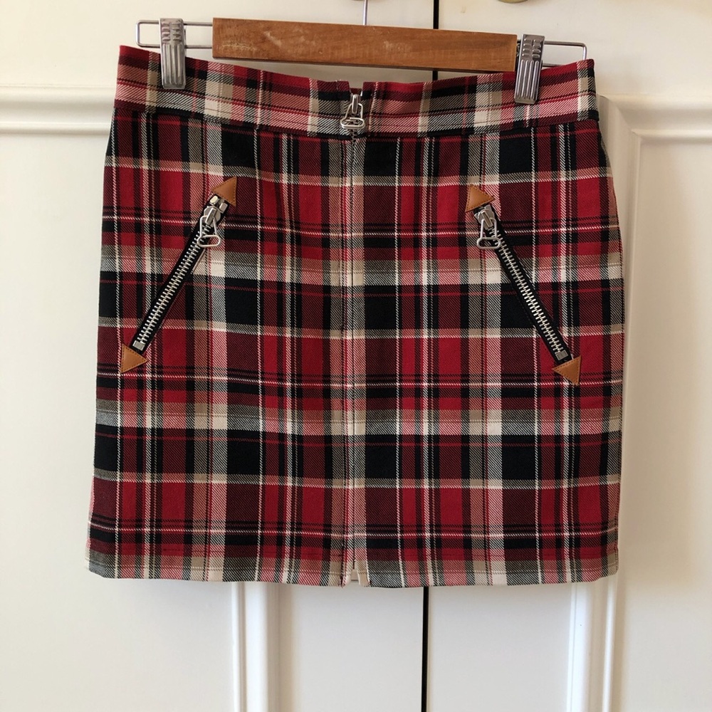 Rag&Bone red plaid skirt